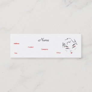 Carte De Visite Mini Maquillage Artiste tendance VI