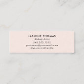 Carte De Visite Mini Maquillage de photo de script rose ébloui (Dos)