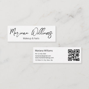 Carte De Visite Mini maquillage et ongles minimalistes et élégants de c