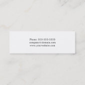 Carte De Visite Mini Maquillage gris-clair moderne de motif d'abrégé (Dos)