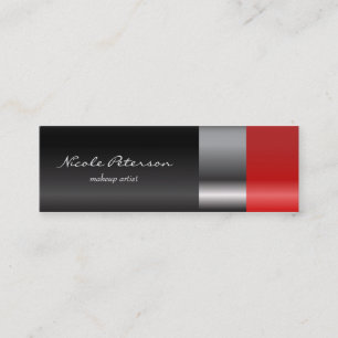 Carte De Visite Mini Maquillage rouge de rouge à lèvres