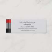 Carte De Visite Mini Maquillage rouge de rouge à lèvres (Dos)
