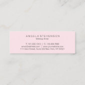 Carte De Visite Mini Maquilleur de marbre blanc de poussin de lèvres (Dos)