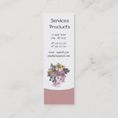 Carte De Visite Mini Maquilleur féerique de floraison de femme de (Dos)