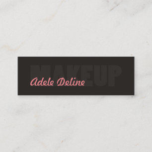 Carte De Visite Mini Maquilleur rose gris chic frais unique