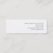 Carte De Visite Mini Maquilleuse à la mode Monogramme doré Noir Blanc (Dos)