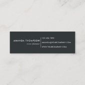 Carte De Visite Mini Marbre chic et Foil géométrique (Dos)