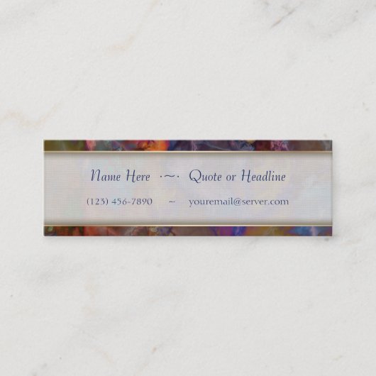 Carte De Visite Mini Marbre de chalcopyrite de minerai de paon (Devant)