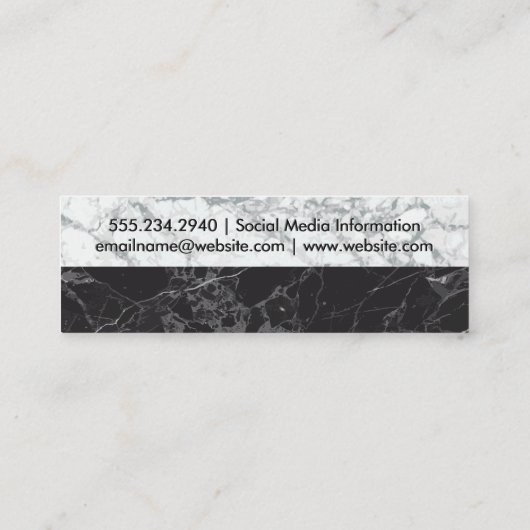 Carte De Visite Mini Marbre Deux Tons (Dos)