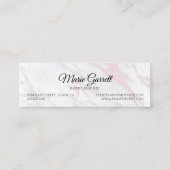 Carte De Visite Mini Marbre rose et gris moderne (Dos)