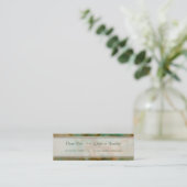 Carte De Visite Mini Marbre vert et or (Debout devant)