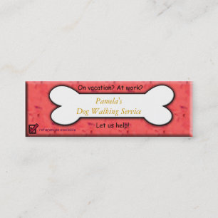 Carte De Visite Mini marcheur de chien