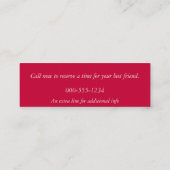 Carte De Visite Mini marcheur de chien (Dos)