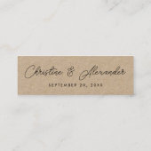 Carte De Visite Mini mariage en faveur signet simple élégant moderne mi (Dos)