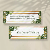 Mariage Gold Foil & Green Palm Leaf Beach