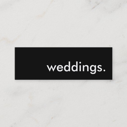 Carte De Visite Mini mariages. (Devant)