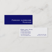 Carte De Visite Mini Marine blanche Enseignant de langue étrangère cart (Devant / Derrière)