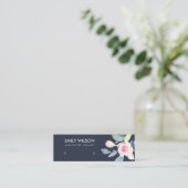 CARTE DE VISITE MINI MARINE BLEU BLEU FLORAL STUD EARRY AFFICHER LOGO (Debout devant)