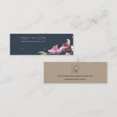 CARTE DE VISITE MINI MARINE CHERRY BLOSSOM STUD EARRY AFFICHER LOGO (Devant / Derrière)