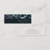 Carte De Visite Mini Marine moderne Bleu pourpre Feuillage Faune tropic (Devant / Derrière)