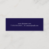 Carte De Visite Mini Marine professionnelle bleu et blanc (Dos)