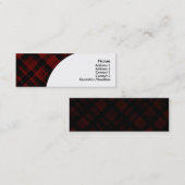 Carte De Visite Mini maroon plaid (Devant / Derrière)