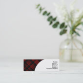 Carte De Visite Mini maroon plaid (Debout devant)
