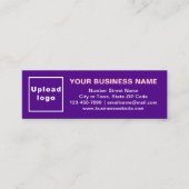 Carte De Visite Mini Marque d'affaires sur la mini-carte violette taill (Devant)