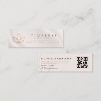 Carte De Visite Mini Marque de beauté minimaliste Luxe Soft Rose Gold