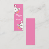 Carte De Visite Mini Marque-page lapin joyeuses Pâques (Devant / Derrière)