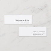 Carte De Visite Mini Marque-page Moderne | Conception de librairie mini (Devant / Derrière)