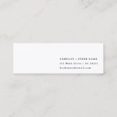 Carte De Visite Mini Marque-page Moderne | Conception de librairie mini (Dos)