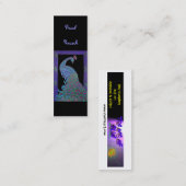 Carte De Visite Mini Marque-page - paon fier (Devant / Derrière)