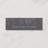 Carte De Visite Mini Marquee d'or rose (Devant)