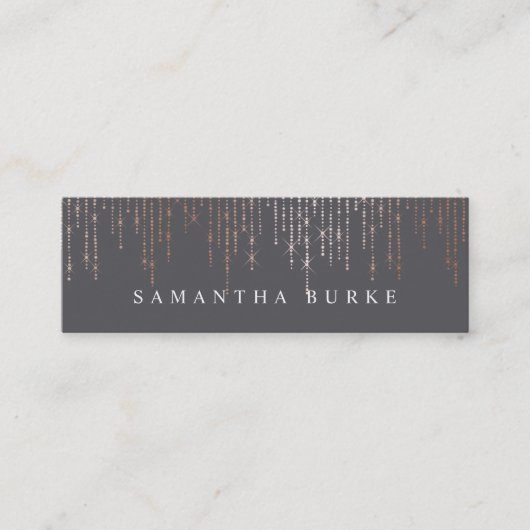 Carte De Visite Mini Marquee d'or rose (Devant)