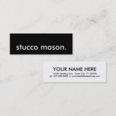Carte De Visite Mini mason de stuc. (Devant / Derrière)