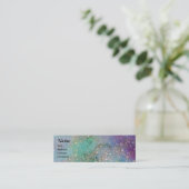 Carte De Visite Mini MASQUERADE, Danse, Musique, bleu rouge, rose (Debout devant)