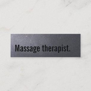 Carte De Visite Mini Massage Thérapie Élégant minimaliste Noir