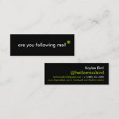 Carte De Visite Mini "Me suivez-vous ? " (Devant / Derrière)