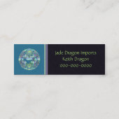 Carte De Visite Mini Médaillon de dragon d'Aqua (Dos)