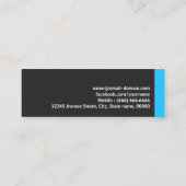 Carte De Visite Mini Médecin sportif - Personnel Aqua Blue Mini (Dos)