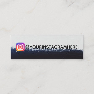 Carte De Visite Mini Médias à la mode de Social d'Instagram de rayure