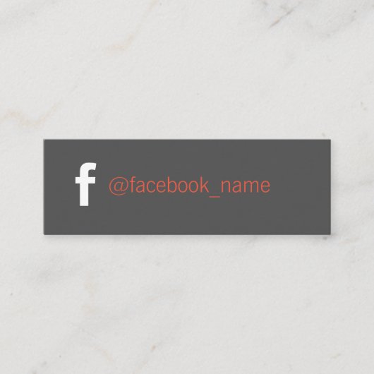 Carte De Visite Mini Médias sociaux (Devant)