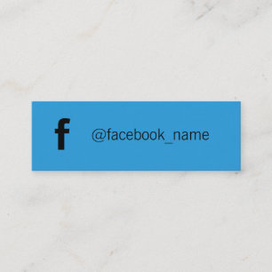 Carte De Visite Mini Médias sociaux (bleu / blanc)