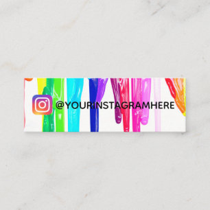 Carte De Visite Mini Médias sociaux Instagram d'égouttement Artsy de