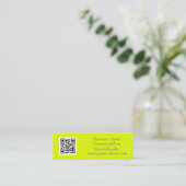 Carte De Visite Mini Médias sociaux QR Code scanner Fluorescent Jaune (Debout devant)