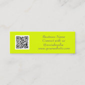 Carte De Visite Mini Médias sociaux QR Code scanner Fluorescent Jaune (Devant)