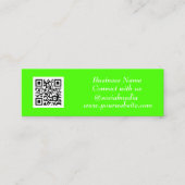Carte De Visite Mini Médias sociaux QR Code scanner Fluorescent Vert (Devant)