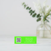 Carte De Visite Mini Médias sociaux QR Code scanner Fluorescent Vert (Debout devant)