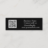 Carte De Visite Mini Médias sociaux QR Code scanner noir professionnel (Devant)